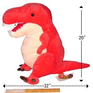 NEW Large T-Rex 32" Plush Stuffed Animal by Amuse, Tyrannosaurus 20" Tall NWT
